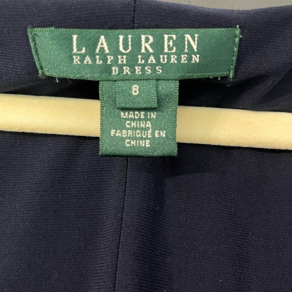 Ralph Lauren Navy Blue Lace Wedding Dress - Picture 4 of 6